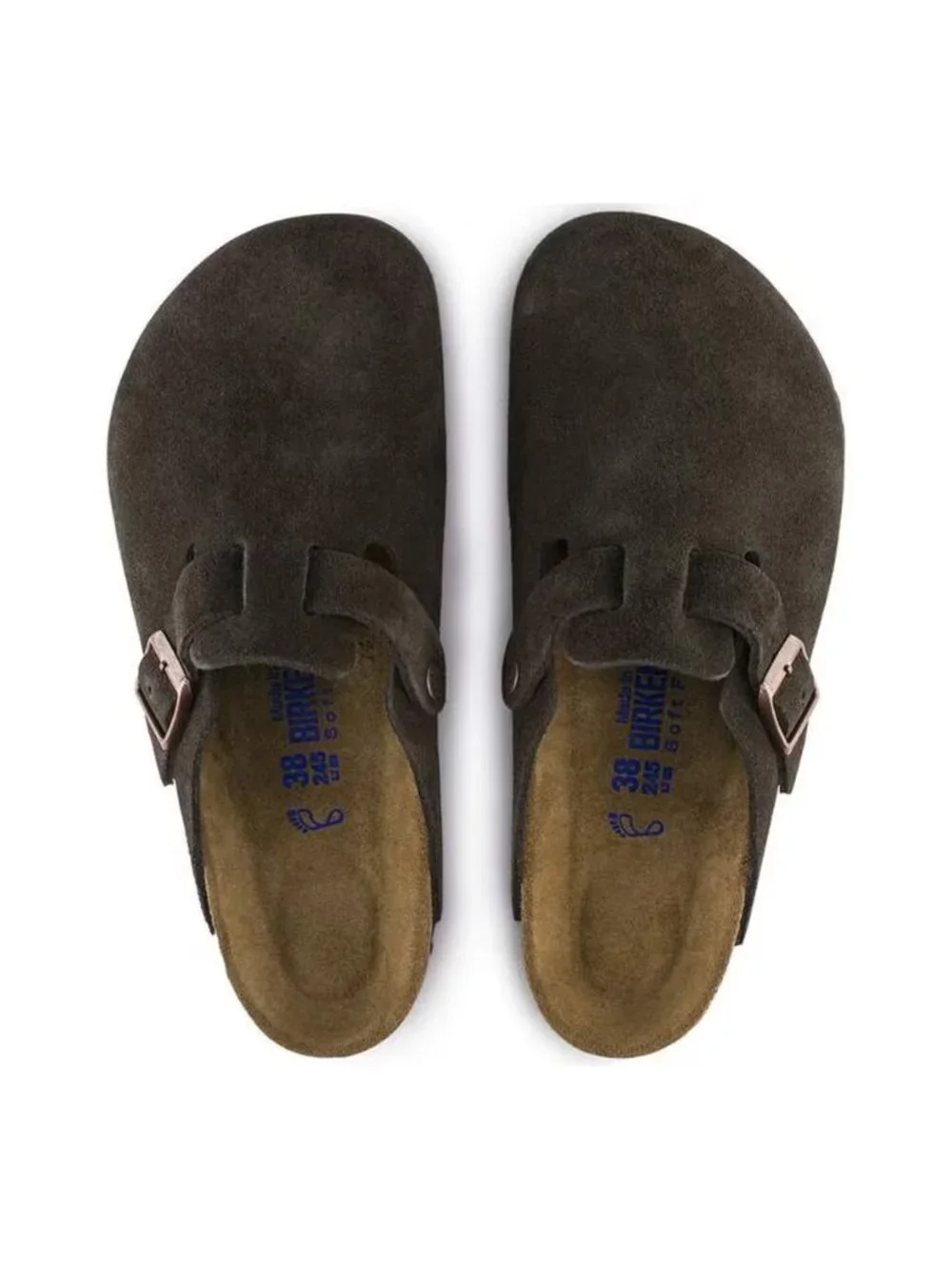 NEW Birkenstock Boston Soft Footbed Suede Leather Clogs Mocha